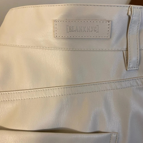 NWT BLANK NYC | VEGAN LEATHER FLUTTER SHORTS | CLEAR CUT - Picture 10 of 11